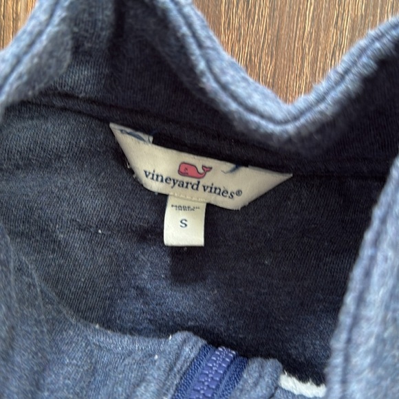 Vineyard Vines 1/4 Zip Shep Sweatshirt Small Pullover Navy New England - Picture 3 of 4